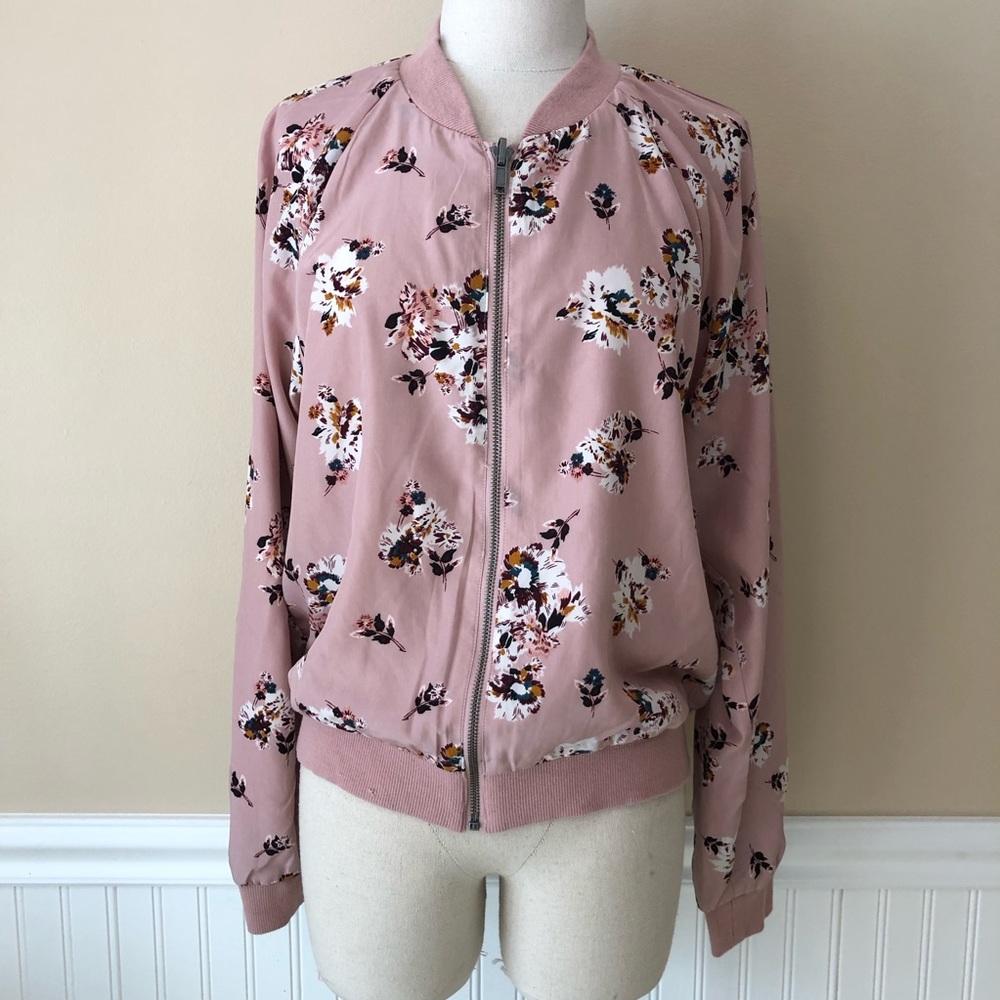 Floral bomber jacket